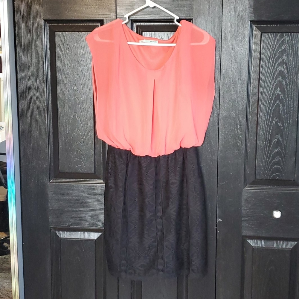Maurices peach and black dress
